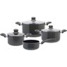 Elo - Basic Elo Basic Topf-Set ». Rhino«, Aluminium, (Set, 7 tlg., je 1 Kochtopf mit... grau