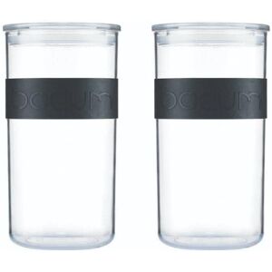 Bodum Vorratsglas »2er-Set«, (2 tlg.) schwarz/transparent