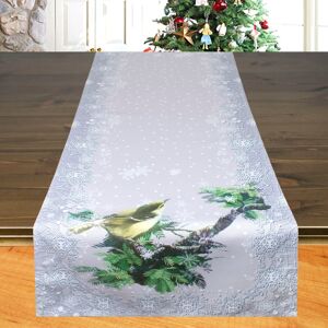 Delindo Lifestyle Tischläufer »Wintervogel« grau  B/L: 40 cm x 140 cm