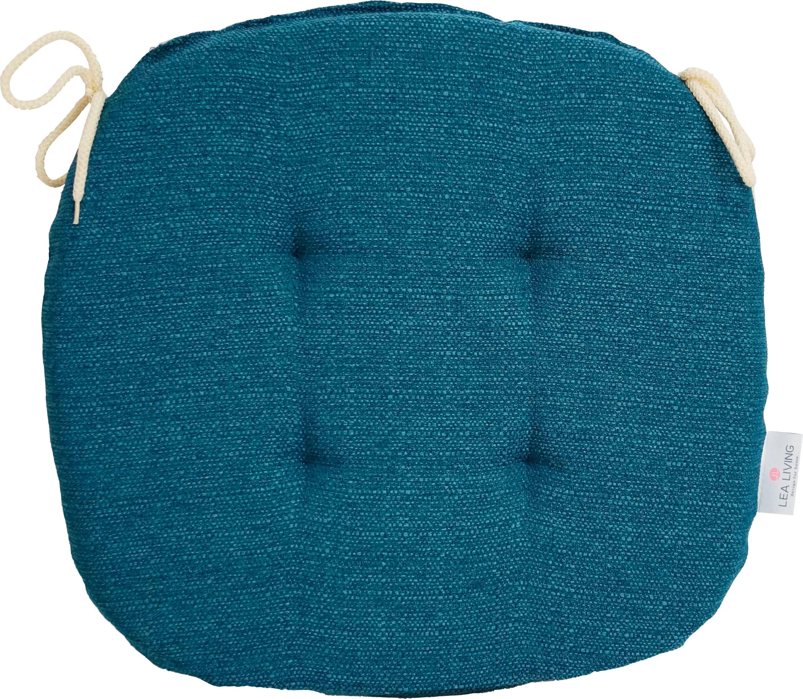 Dohle&Menk Sitzkissen »Portland«, (1 St.), in Struktur-Optik blau  1x 39x41 cm