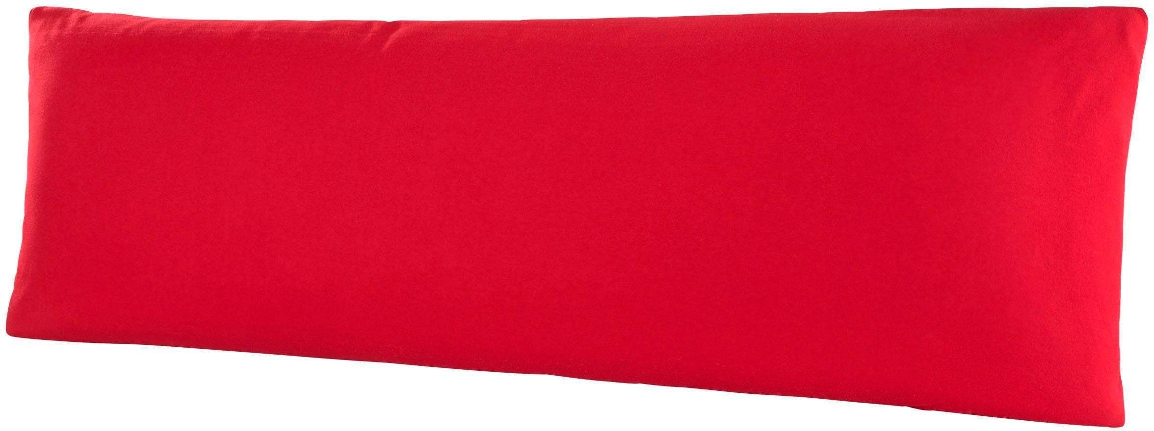 bellana Kissenbezug »Mako-Jersey«, (1 St.), für Seitenschläferkissen rot  1x 40x140 cm