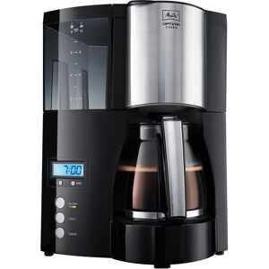 Melitta Filterkaffeemaschine »Optima Timer«, 1 l Kaffeekanne schwarz/dunkelsilberfarben