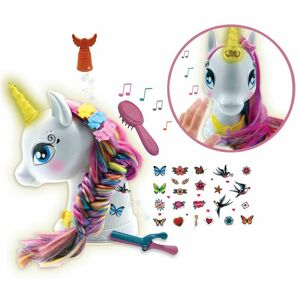 Lexibook® Spielwelt »Einhorn Frisierkopf mit Musik und Zubehör« bunt, weiss