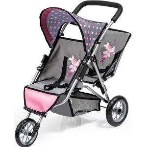 Bayer Puppen-Zwillingsbuggy »Jogger, grau« grau