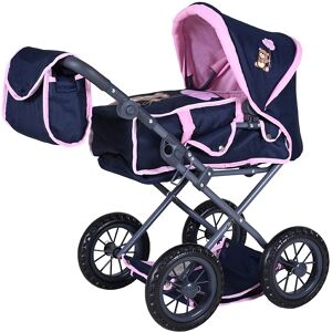 Knorrtoys® Kombi-Puppenwagen »Ruby - Navy Pink Baer« Navy Pink Baer