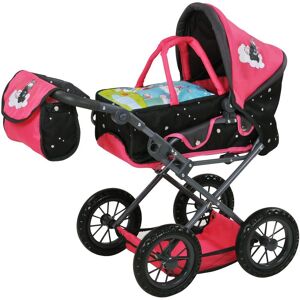 Knorrtoys® Kombi-Puppenwagen »Ruby - Nici, Theodor Carbon«, mit Wickeltasche pink