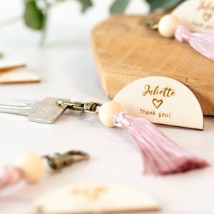 smartphoto Magnolia Schlüsselanhänger mit Quaste - 6 Stk. zur Hochzeit