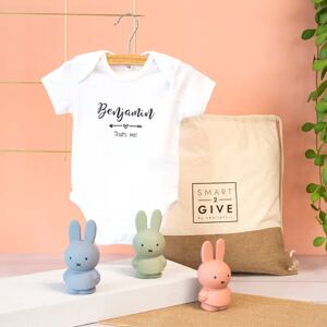 smartphoto Geschenkset zur Geburt (Baby-Body & Miffy Spardose Rosa, One-size 2 Monate)