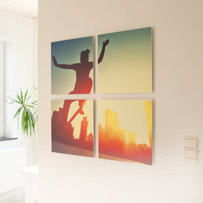 smartphoto Fotowand Forex Galerie 4 Felder Quadrat