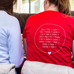 smartphoto Frauen T-Shirt Rot Rückseite XS zur Kommunion