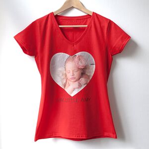 smartphoto Frauen T-Shirt Rot S zur Kommunion