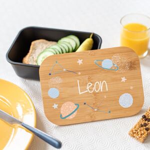 smartphoto Kunststoff Lunchbox mit Bambusdeckel für den Mann oder Freund