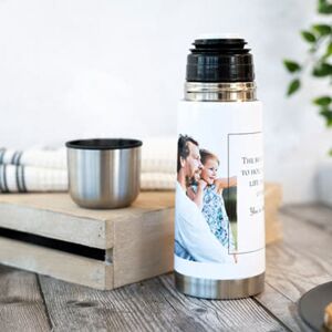 smartphoto Thermosflasche mit Bambusdeckel (750 ml)