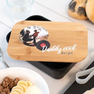 smartphoto Kunststoff Lunchbox mit Bambusdeckel für den Mann oder Freund