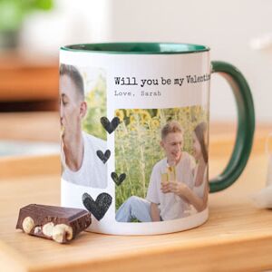 smartphoto Farbige Tasse dunkelgrün zum Valentinstag