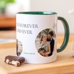 smartphoto Farbige Tasse blau zur Hochzeit