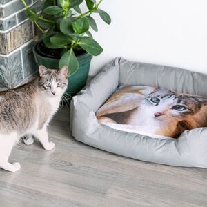 smartphoto Tierbett personalisiert (65x55cm, Kissenbezug einseitig bedruckt, für Hunde & Katzen)