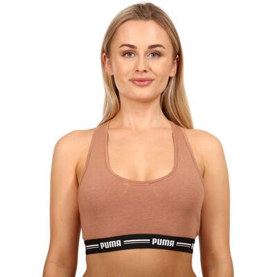 Dámská sportovní podprsenka Puma hnědá (604022001 013) XL Dámská sportovní podprsenka Puma hnědá (604022001 013) XL
