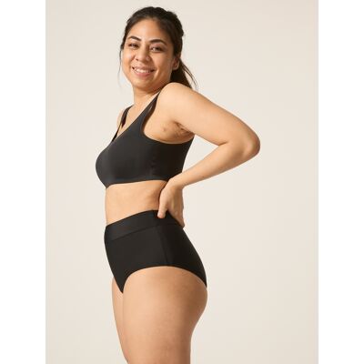 Menstruační plavky Modibodi Hi-Waist Bikini Brief Light-Moderate černé spodní díl (SWSBHKLMBLAW) XXL Menstruační plavky Modibodi Hi-Waist Bikini Brief Light-Moderate černé spodní díl (SWSBHKLMBLAW) XXL