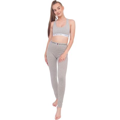 Dámské legíny Tommy Hilfiger šedé (UW0UW01646 004) M Dámské legíny Tommy Hilfiger šedé (UW0UW01646 004) M
