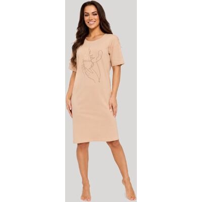 Dámská noční košile Cornette béžová (1108/507) 3XL Dámská noční košile Cornette béžová (1108/507) 3XL