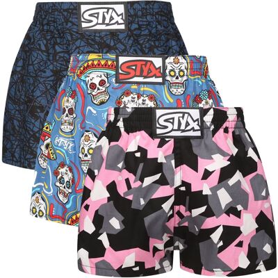 3PACK dětské trenky Styx art klasická guma vícebarevné (3J18160) 12-14 let 3PACK dětské trenky Styx art klasická guma vícebarevné (3J18160) 12-14 let