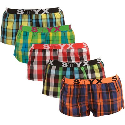 5PACK dámské trenky Styx sportovní guma vícebarevné (T81325262831) XL 5PACK dámské trenky Styx sportovní guma vícebarevné (T81325262831) XL