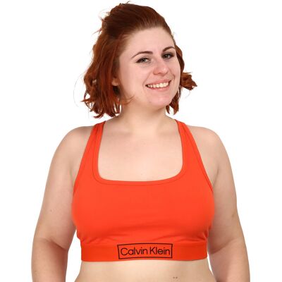 Dámská podprsenka Calvin Klein nadrozměr oranžová (QF6823E-3CI) XXL Dámská podprsenka Calvin Klein nadrozměr oranžová (QF6823E-3CI) XXL