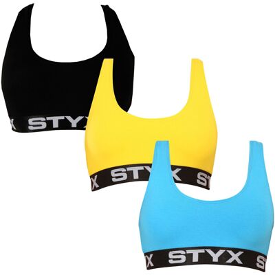3PACK dámská podprsenka Styx sport vícebarevná (3IP96089) S 3PACK dámská podprsenka Styx sport vícebarevná (3IP96089) S