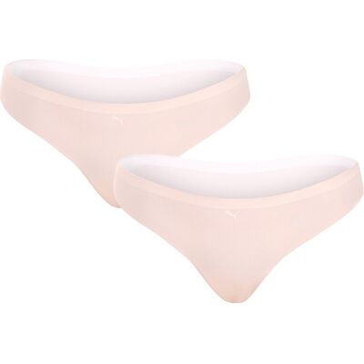 2PACK dámská tanga Puma růžová (100001010 003) XS 2PACK dámská tanga Puma růžová (100001010 003) XS