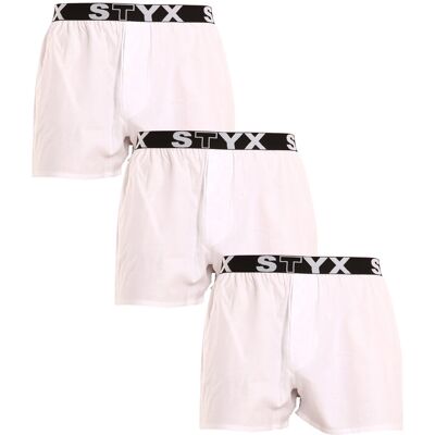 3PACK pánské trenky Styx sportovní guma bílé (3B1061) M 3PACK pánské trenky Styx sportovní guma bílé (3B1061) M