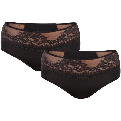 2PACK Menstruační kalhotky Dorina Eco Moon Lace Midi (DOR052) XS 2PACK Menstruační kalhotky Dorina Eco Moon Lace Midi (DOR052) XS