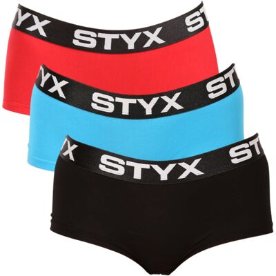 3PACK dámské kalhotky Styx s nohavičkou vícebarevné (3IN09049) M 3PACK dámské kalhotky Styx s nohavičkou vícebarevné (3IN09049) M