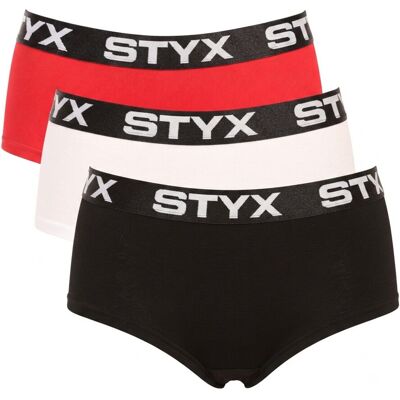 3PACK dámské kalhotky Styx s nohavičkou vícebarevné (3IN09014) XL 3PACK dámské kalhotky Styx s nohavičkou vícebarevné (3IN09014) XL