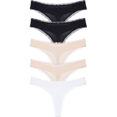 5PACK dámská tanga Dorina Essential Cotton vícebarevná (DCTH0013CO035-5X0039) 4XL 5PACK dámská tanga Dorina Essential Cotton vícebarevná (DCTH0013CO035-5X0039) 4XL