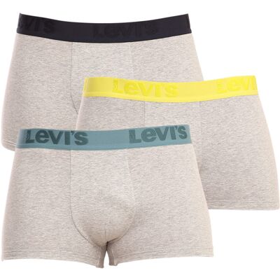 3PACK pánské boxerky Levis šedé (905042001 015) XL 3PACK pánské boxerky Levis šedé (905042001 015) XL