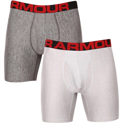2PACK pánské boxerky Under Armour šedé (1363619 011) M 2PACK pánské boxerky Under Armour šedé (1363619 011) M