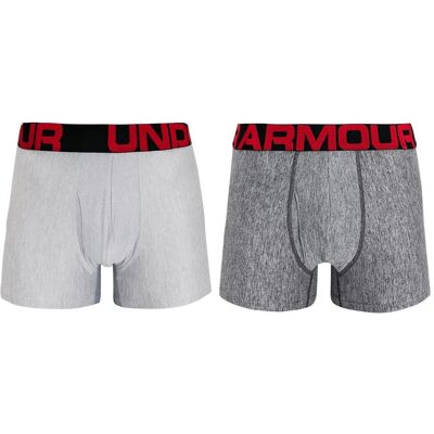2PACK pánské boxerky Under Armour nadrozměr šedé (1363618 011) 4XL 2PACK pánské boxerky Under Armour nadrozměr šedé (1363618 011) 4XL