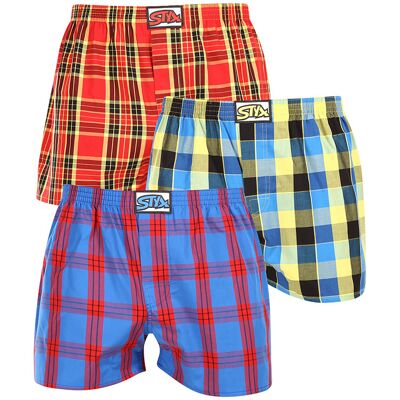 3PACK pánské trenky Styx klasická guma vícebarevné (3A11456) M 3PACK pánské trenky Styx klasická guma vícebarevné (3A11456) M