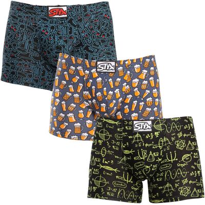 3PACK pánské boxerky Styx long art klasická guma vícebarevné (3F12672) XXL 3PACK pánské boxerky Styx long art klasická guma vícebarevné (3F12672) XXL