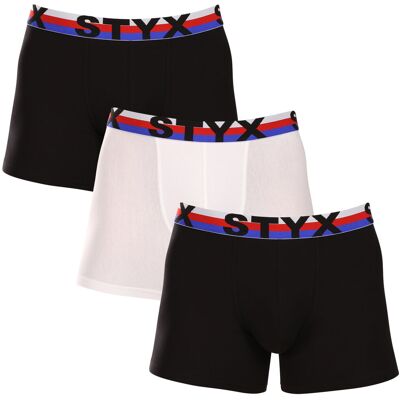 3PACK pánské boxerky Styx long sportovní guma vícebarevné trikolóra (3U19001) XXL 3PACK pánské boxerky Styx long sportovní guma vícebarevné trikolóra (3U19001) XXL