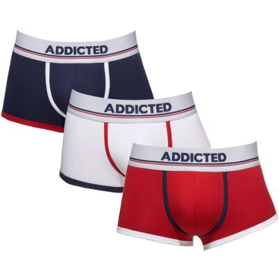 3PACK pánské boxerky Addicted vícebarevné (AD1009P-3COL) S 3PACK pánské boxerky Addicted vícebarevné (AD1009P-3COL) S