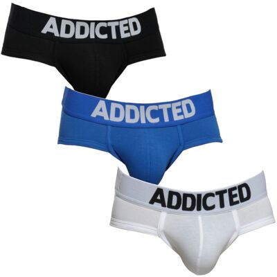 3PACK pánské slipy Addicted vícebarevné (AD420P-3COL) S 3PACK pánské slipy Addicted vícebarevné (AD420P-3COL) S