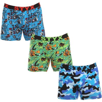 3PACK pánské boxerky Styx long art sportovní guma vícebarevné (3UN15780) XXL 3PACK pánské boxerky Styx long art sportovní guma vícebarevné (3UN15780) XXL