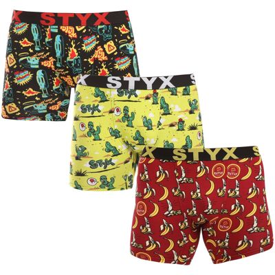 3PACK pánské boxerky Styx long art sportovní guma vícebarevné (3UN13198) XXL 3PACK pánské boxerky Styx long art sportovní guma vícebarevné (3UN13198) XXL