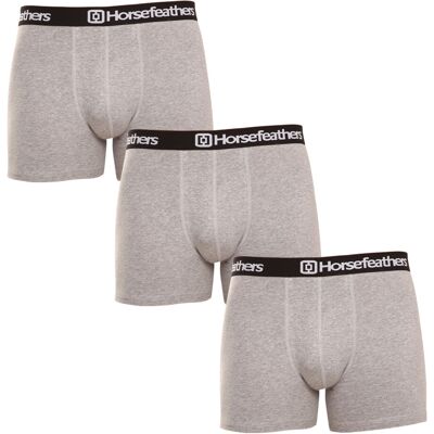 3PACK pánské boxerky Horsefeathers Dynasty heather gray (AM067C) M 3PACK pánské boxerky Horsefeathers Dynasty heather gray (AM067C) M