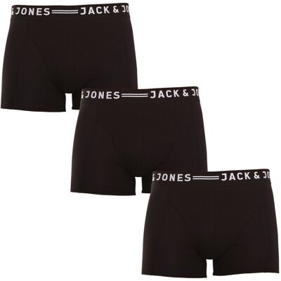 3PACK pánské boxerky Jack and Jones černé (12081832 - black/black) XXL 3PACK pánské boxerky Jack and Jones černé (12081832 - black/black) XXL