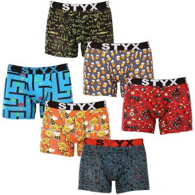 6PACK pánské boxerky Styx long art sportovní guma vícebarevné (6U12697124) XXL 6PACK pánské boxerky Styx long art sportovní guma vícebarevné (6U12697124) XXL