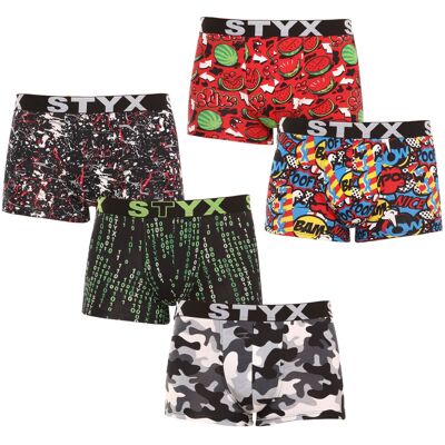 5PACK pánské boxerky Styx art sportovní guma vícebarevné (G85052535759) L 5PACK pánské boxerky Styx art sportovní guma vícebarevné (G85052535759) L