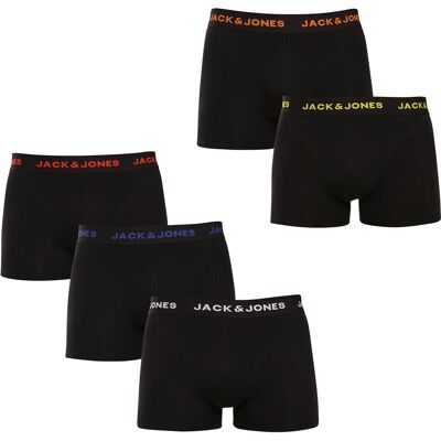 5PACK pánské boxerky Jack and Jones černé (12167028-BLK/BLK) XL 5PACK pánské boxerky Jack and Jones černé (12167028-BLK/BLK) XL
